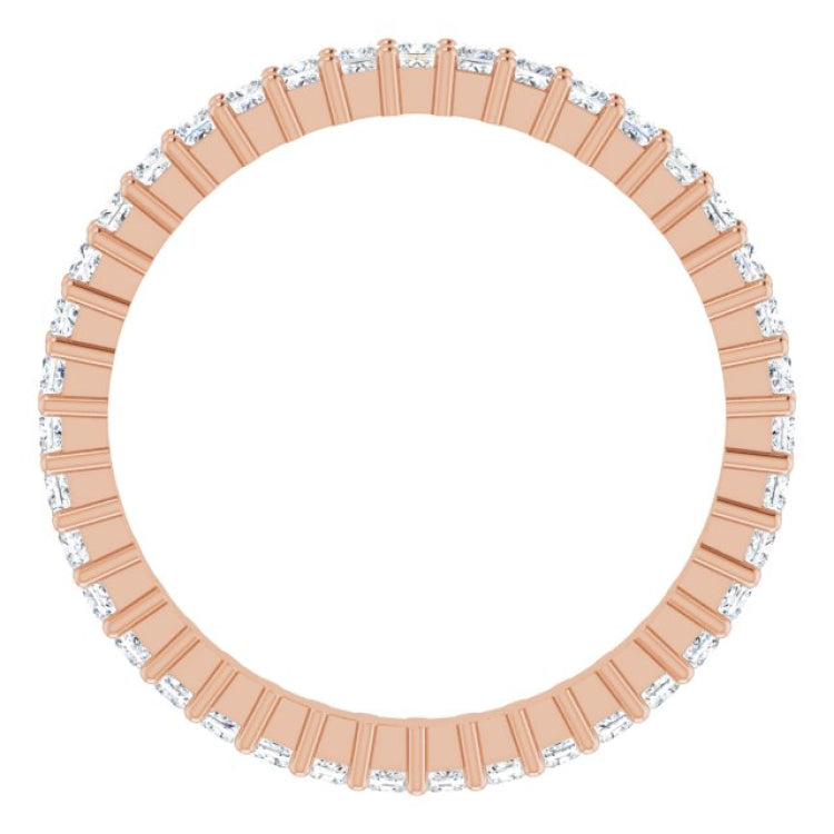 10K Rose Gold 3/4 CTW Lab-Grown Diamond Eternity Band Size 7.75