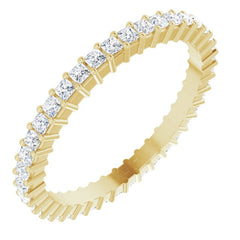 10K Yellow Gold 7/8 CTW Lab-Grown Diamond Eternity Band Size 8.25