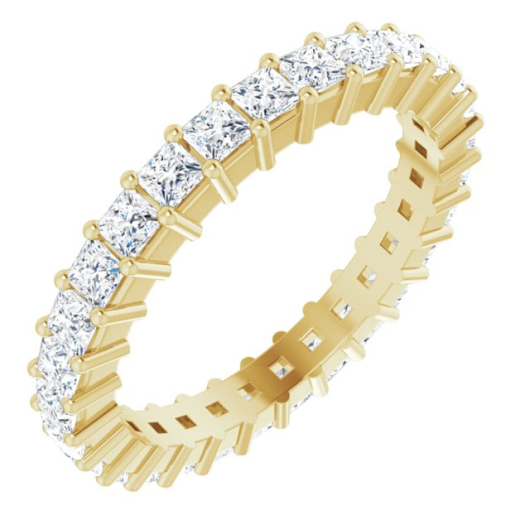 10K Yellow Gold 1 1/3 CTW Lab-Grown Diamond Eternity Band Size 5.75