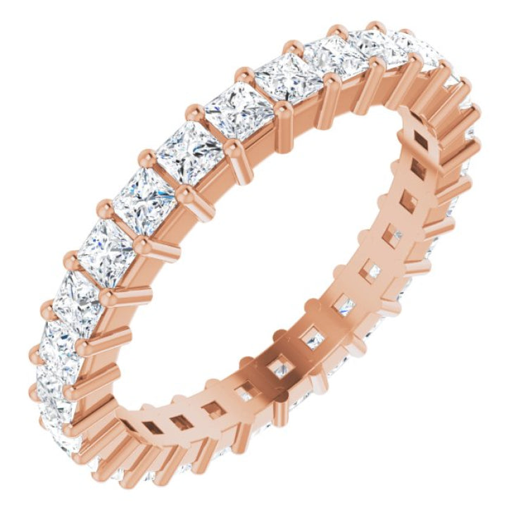 10K Rose Gold 2 CTW Lab-Grown Diamond Eternity Band Size 8.25