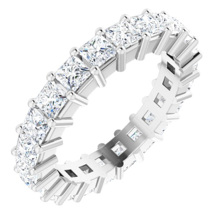 10K White Gold 2 CTW Lab-Grown Diamond Eternity Band Size 4