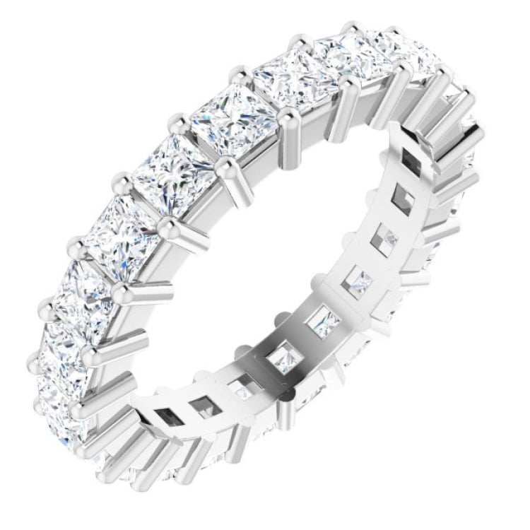 10K White Gold 2 CTW Lab-Grown Diamond Eternity Band Size 4.5