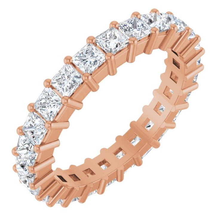 10K Rose Gold 2 1/3 CTW Lab-Grown Diamond Eternity Band Size 7