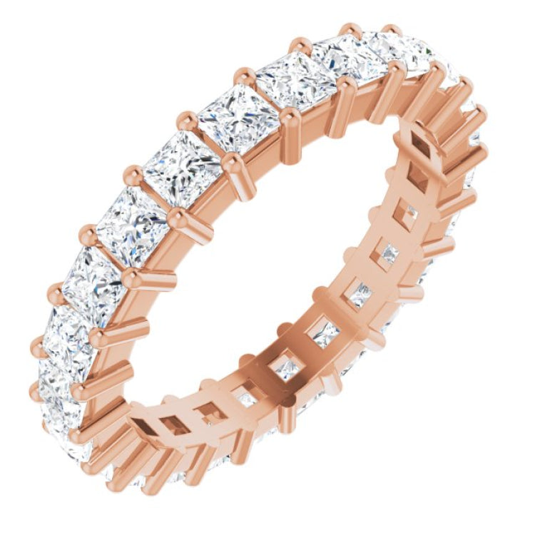 10K Rose Gold 2 5/8 CTW Lab-Grown Diamond Eternity Band Size 8.5