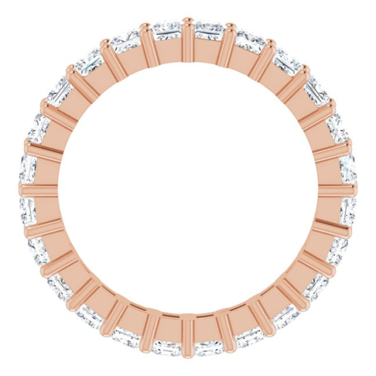 10K Rose Gold 2 5/8 CTW Lab-Grown Diamond Eternity Band Size 8.5