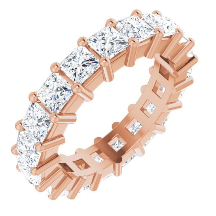 10K Rose Gold 3 1/8 CTW Lab-Grown Diamond Eternity Band Size 4.5