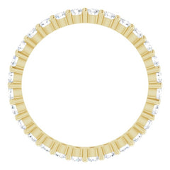 10K Yellow Gold 3/4 CTW Lab-Grown Diamond Eternity Band Size 6.5