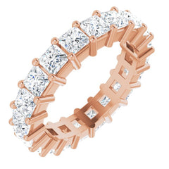 10K Rose Gold 3 1/4 CTW Lab-Grown Diamond Eternity Band Size 5.5