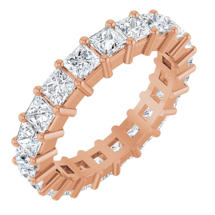 10K Rose Gold 3 3/8 CTW Lab-Grown Diamond Eternity Band Size 7
