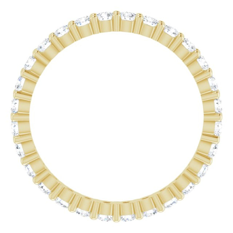 10K Yellow Gold 3/4 CTW Lab-Grown Diamond Eternity Band Size 6.75