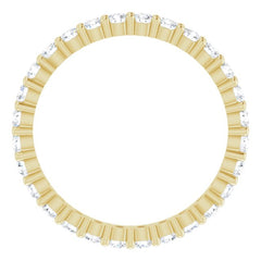 10K Yellow Gold 3/4 CTW Lab-Grown Diamond Eternity Band Size 6.75