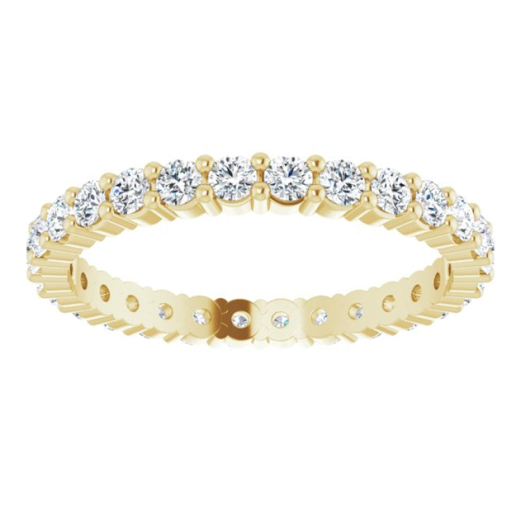 10K Yellow Gold 3/4 CTW Lab-Grown Diamond Eternity Band Size 6.75