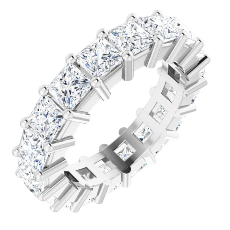 10K White Gold 3 5/8 CTW Lab-Grown Diamond Eternity Band Size 4.25