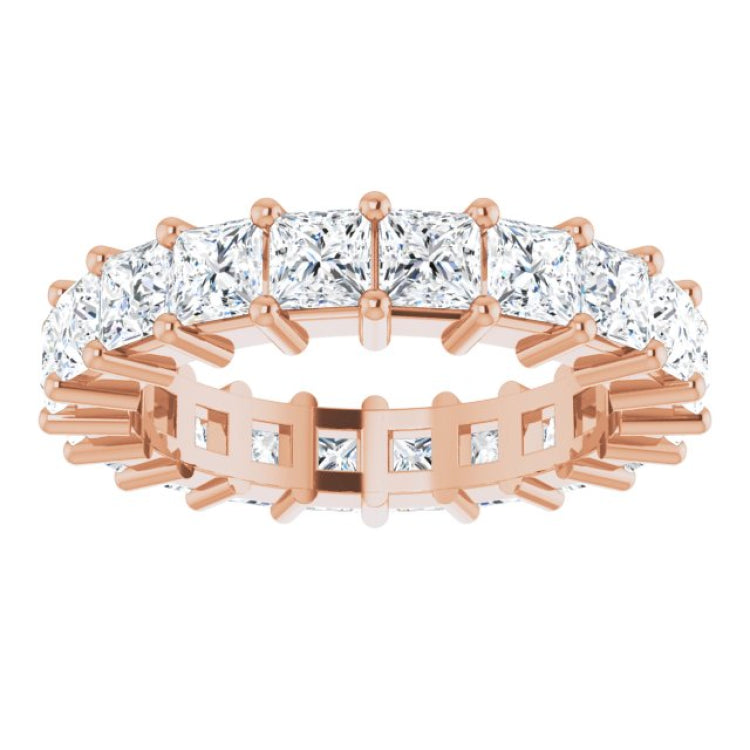 10K Rose Gold 4 CTW Lab-Grown Diamond Eternity Band Size 6.5