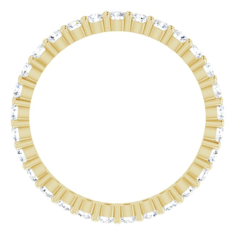 10K Yellow Gold 3/4 CTW Lab-Grown Diamond Eternity Band Size 7.25