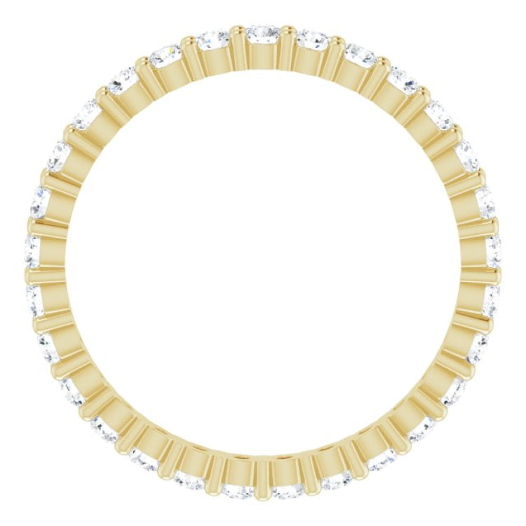 10K Yellow Gold 3/4 CTW Lab-Grown Diamond Eternity Band Size 7.5