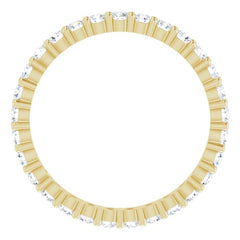 10K Yellow Gold 3/4 CTW Lab-Grown Diamond Eternity Band Size 7.5