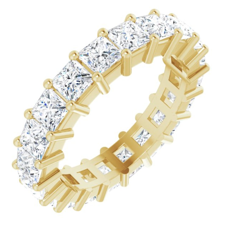 10K Yellow Gold 5 CTW Lab-Grown Diamond Eternity Band Size 8.5