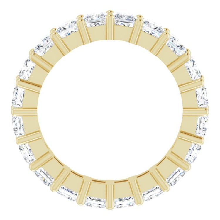 10K Yellow Gold 5 CTW Lab-Grown Diamond Eternity Band Size 8.5