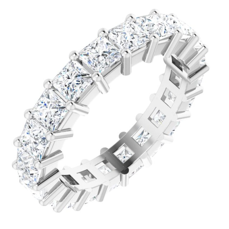 10K White Gold 5 CTW Lab-Grown Diamond Eternity Band Size 9