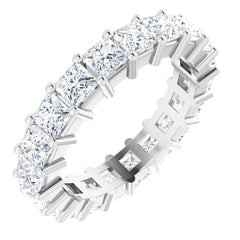 10K White Gold 5 CTW Lab-Grown Diamond Eternity Band Size 9