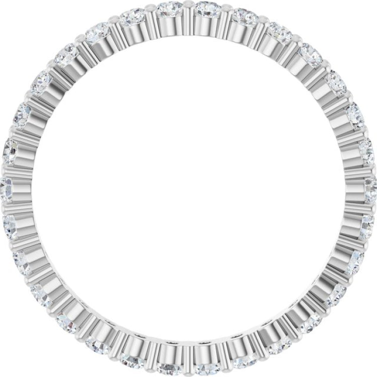 10K White Gold 7/8 CTW Lab-Grown Diamond Eternity Band Size 8