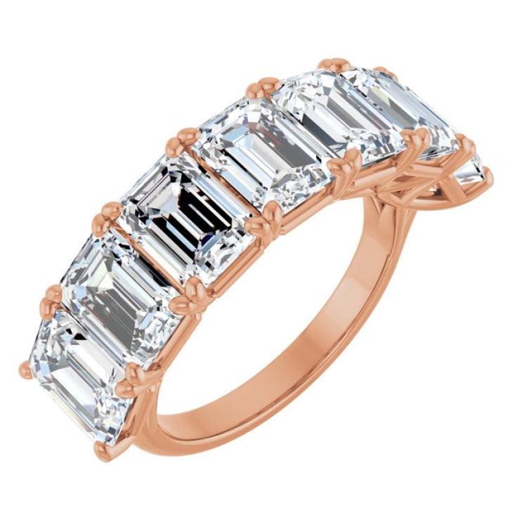 10K Rose Gold 7 CTW Lab-Grown Diamond Anniversary Band