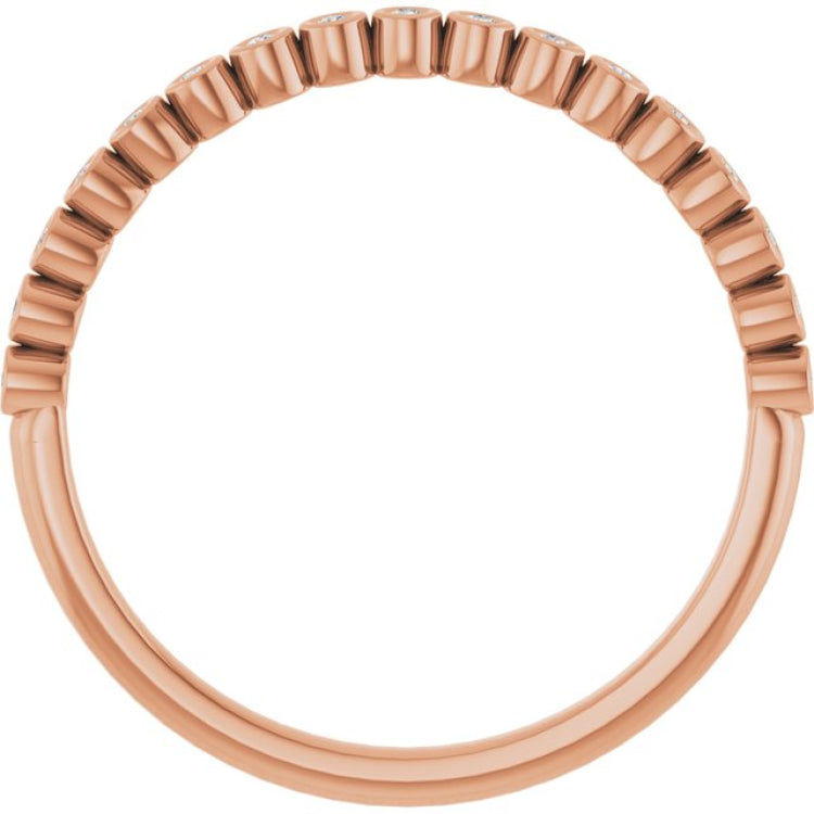10K Rose Gold .07 CTW Natural Diamond Anniversary Band