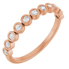 10K Rose Gold 1/5 CTW Natural Diamond Anniversary Band