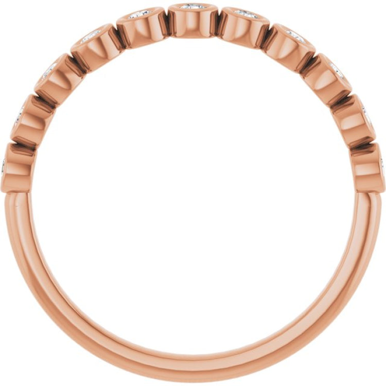 10K Rose Gold 1/5 CTW Natural Diamond Anniversary Band
