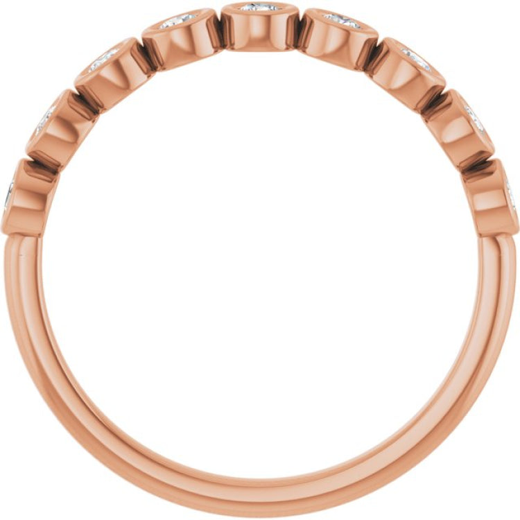 10K Rose Gold 1/4 CTW Natural Diamond Anniversary Band