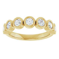 10K Yellow Gold 5/8 CTW Natural Diamond Anniversary Band