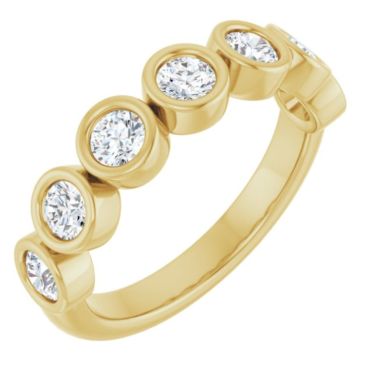 10K Yellow Gold 7/8 CTW Natural Diamond Anniversary Band