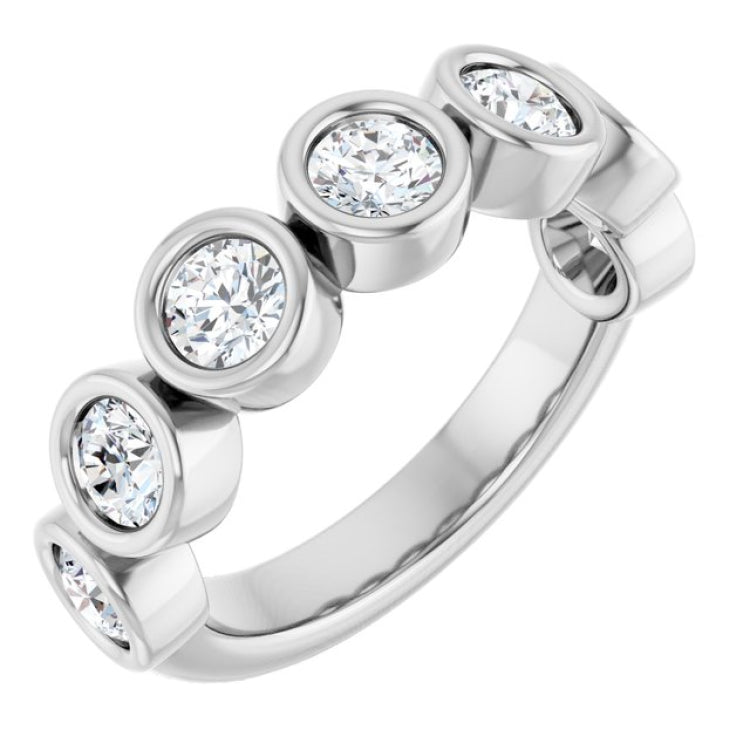 10K White Gold 1 1/2 CTW Natural Diamond Anniversary Band