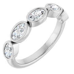 10K White Gold 1 1/3 CTW Natural Diamond Anniversary Band