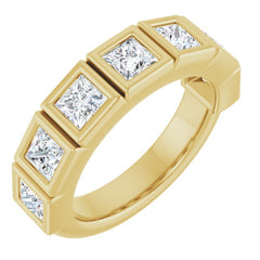10K Yellow Gold 1 3/4 CTW Natural Diamond Anniversary Band