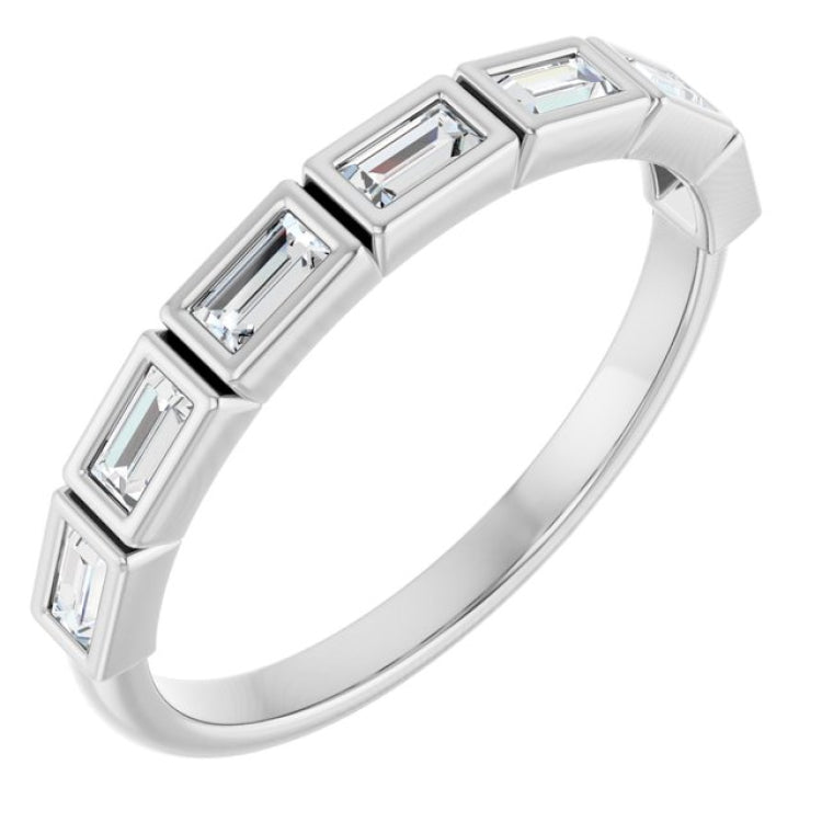 10K White Gold 1/3 CTW Natural Diamond Anniversary Band