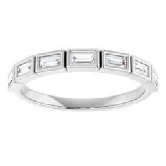 10K White Gold 1/3 CTW Natural Diamond Anniversary Band