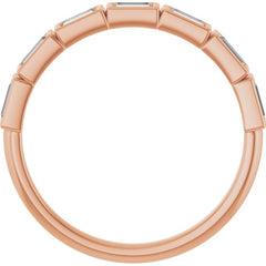 10K Rose Gold 3/8 CTW Natural Diamond Anniversary Band