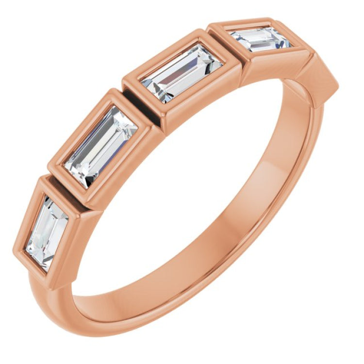 10K Rose Gold 1/2 CTW Natural Diamond Anniversary Band