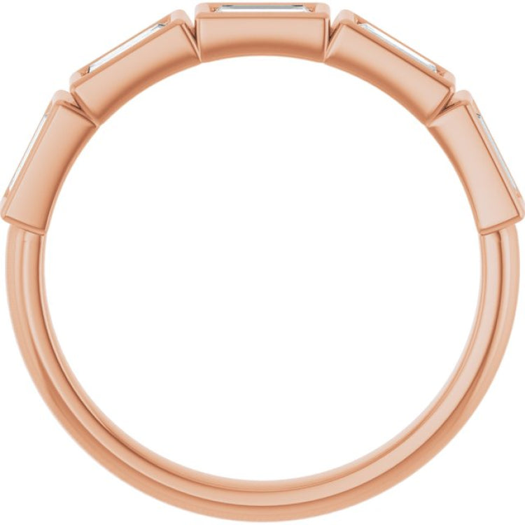 10K Rose Gold 1/2 CTW Natural Diamond Anniversary Band