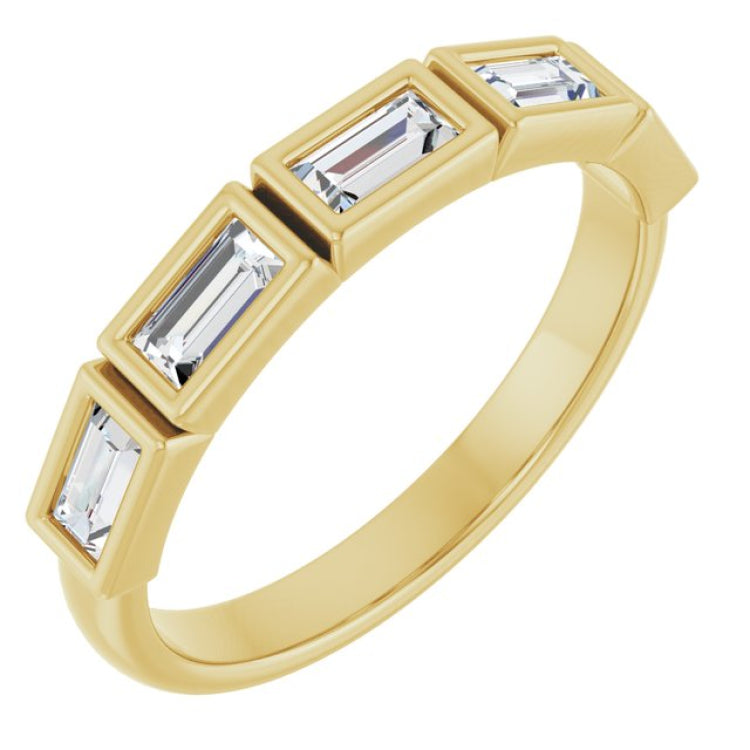 10K Yellow Gold 1/2 CTW Natural Diamond Anniversary Band