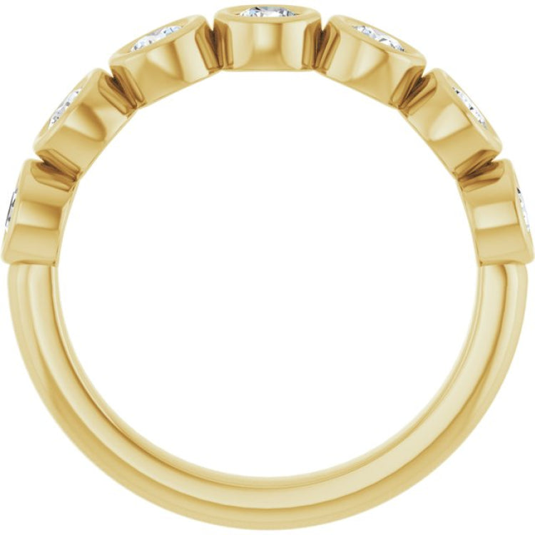 10K Yellow Gold 3/4 CTW Lab-Grown Diamond Anniversary Band