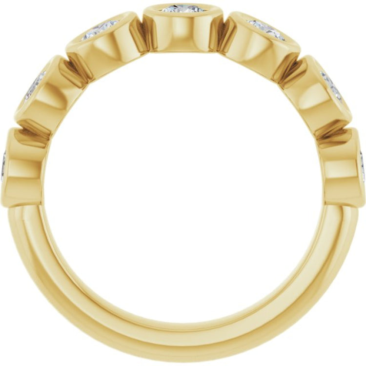 10K Yellow Gold 1 CTW Lab-Grown Diamond Anniversary Band
