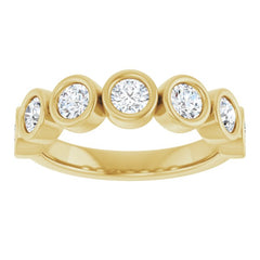 10K Yellow Gold 1 CTW Lab-Grown Diamond Anniversary Band