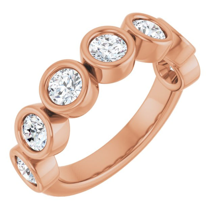 10K Rose Gold 1 1/3 CTW Lab-Grown Diamond Anniversary Band