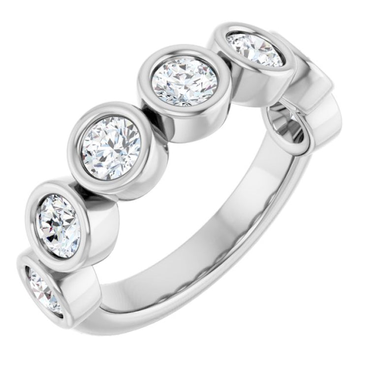 10K White Gold 1 1/3 CTW Lab-Grown Diamond Anniversary Band