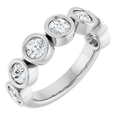 10K White Gold 1 1/3 CTW Lab-Grown Diamond Anniversary Band