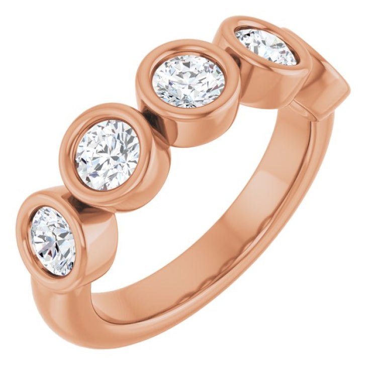 10K Rose Gold 1 1/6 CTW Lab-Grown Diamond Anniversary Band