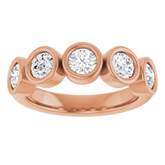 10K Rose Gold 1 1/6 CTW Lab-Grown Diamond Anniversary Band